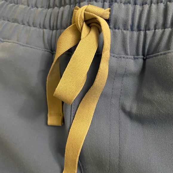 FIGS Blue Zamora High Waisted - Petite Scrub Pants - Picture 4 of 8